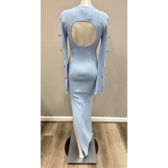 NWT Mach & Mach Crystal Bow Cut-Out Maxi Dress Size XS/S $1690 - Picture 8 of 12